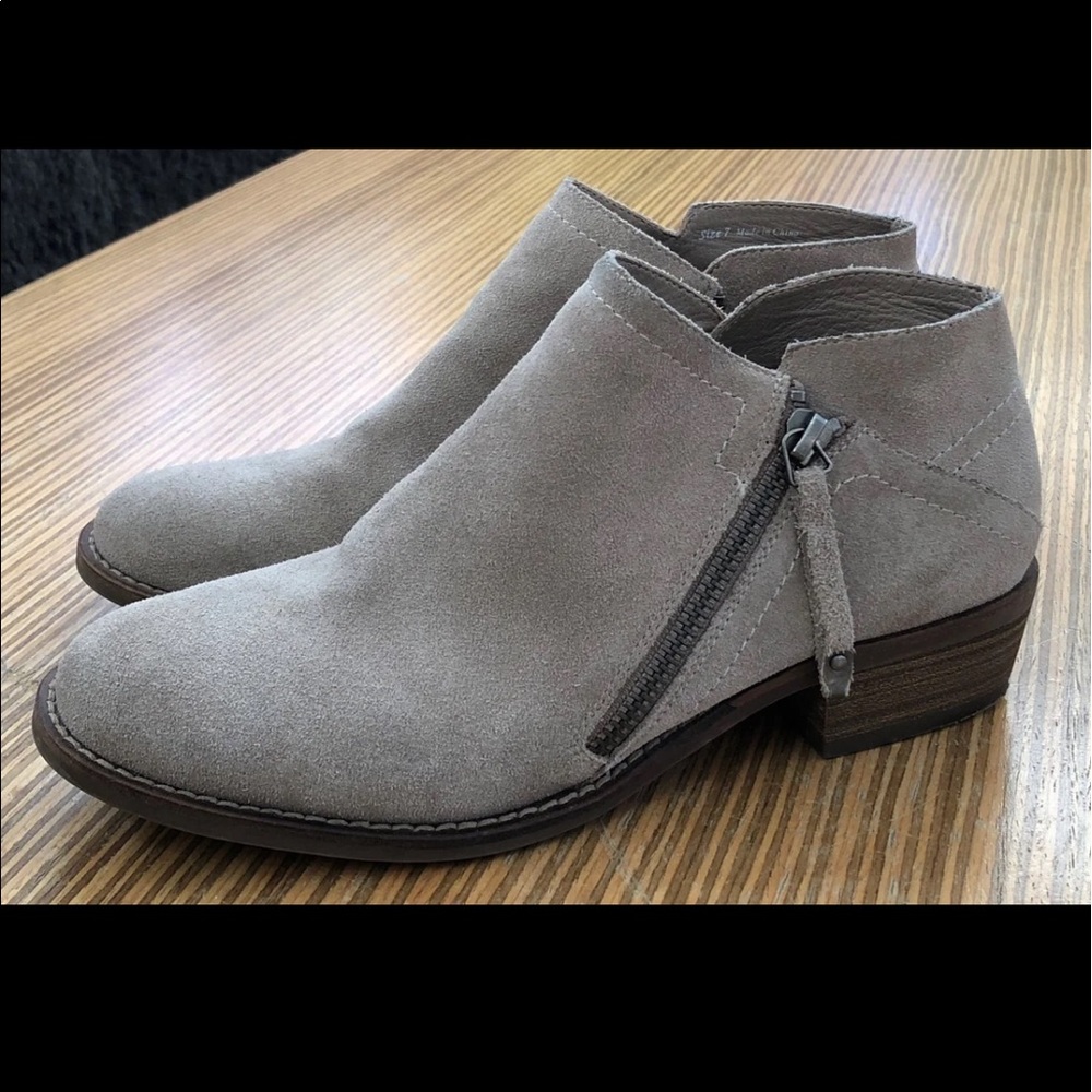 Dolce Vita Trent Tan Suede Leather Booties